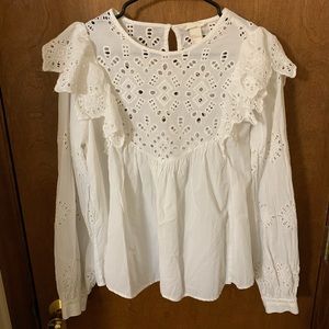 H&M Long Sleeve Flutter Top